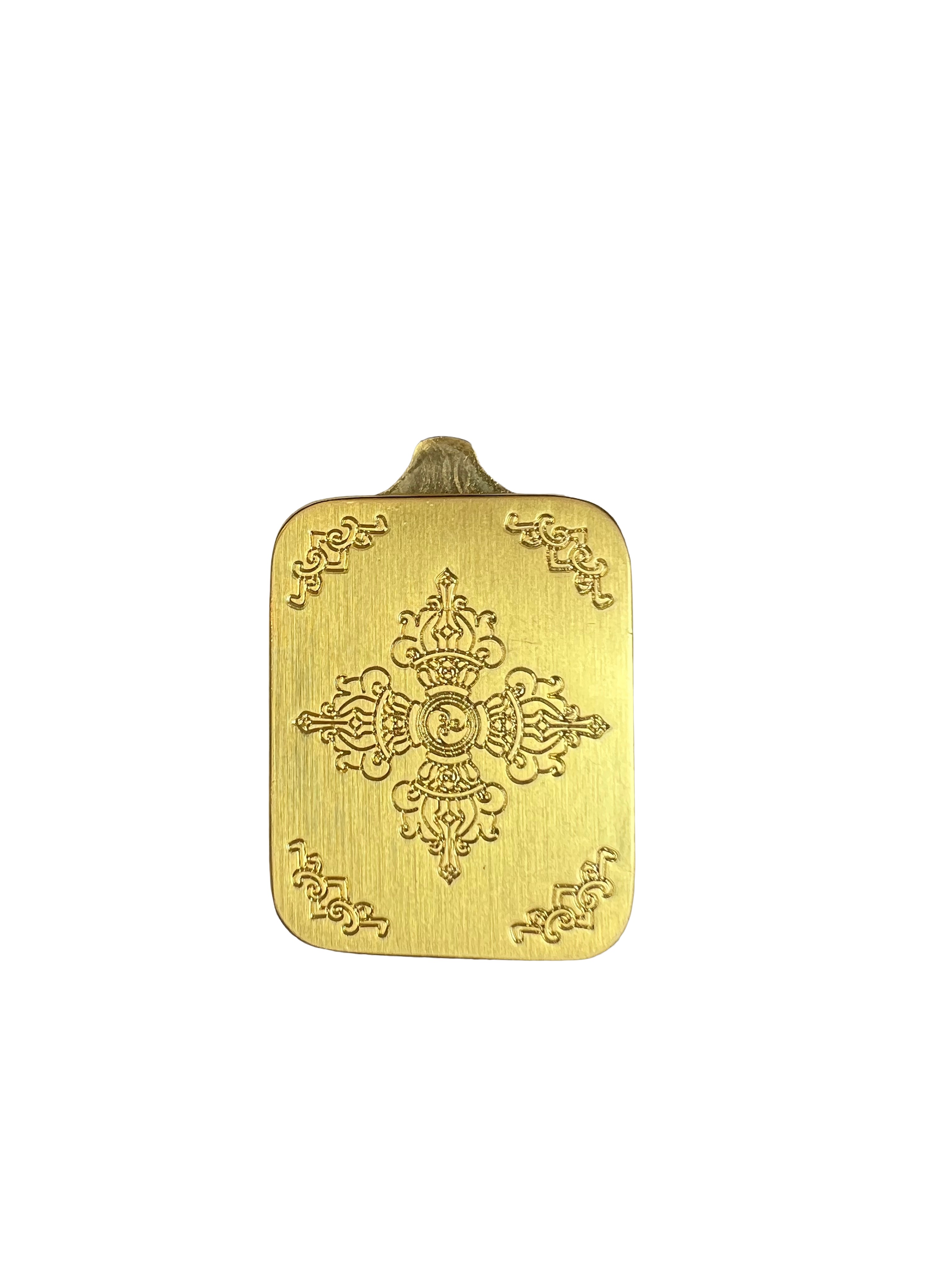 Hand-Embroidered Mahavairocana Seed Syllable Amulet - Master Shu Embroidery Guardian for Sheep & Monkey